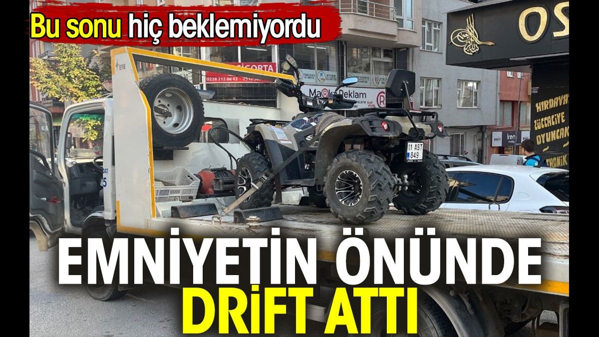 Emniyetin önünde drift attı. Bu sonu hiç beklemiyordu