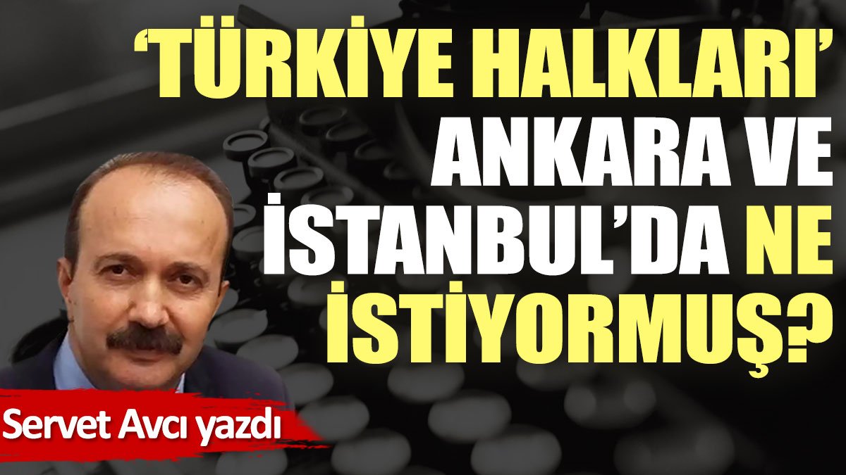 ‘Türkiye halkları’ Ankara ve İstanbul’da ne istiyormuş?