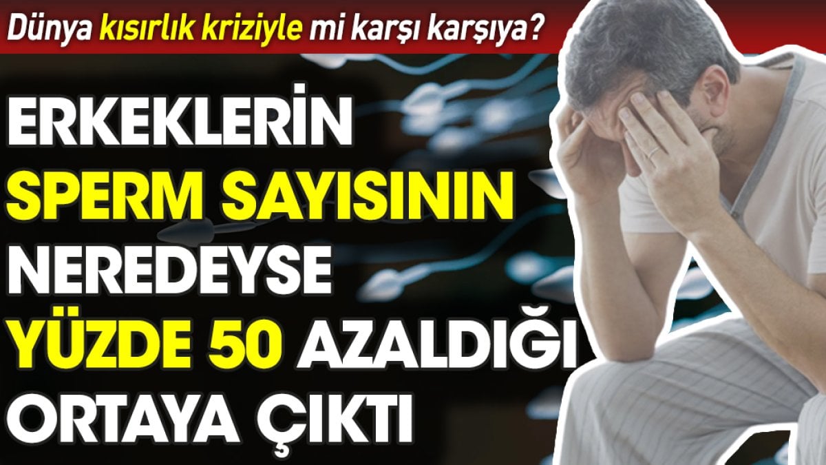 Erkeklerin sperm sayısının neredeyse yüzde 50 azaldığı ortaya çıktı