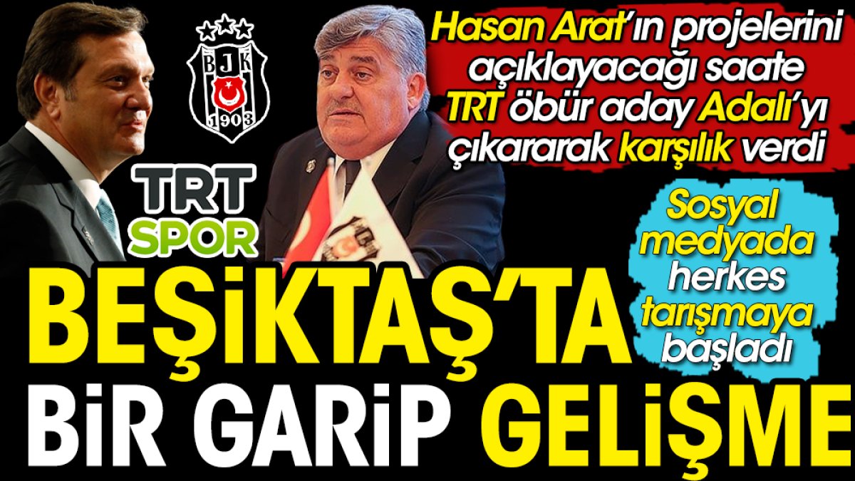 Hasan Arat projelerini açıklayacağı saate TRT öbür aday Serdal Adalı'yı çıkararak karşılık verdi