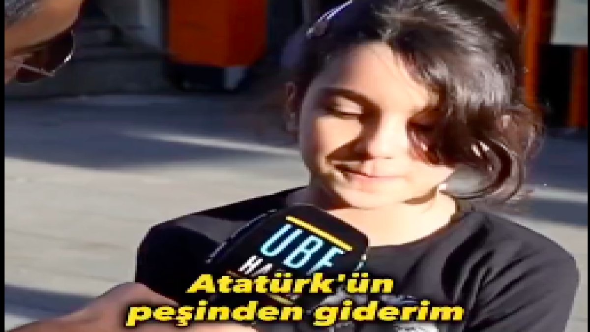 Sokak röportajında küçük kızın söyledikleri gündem oldu: "Atatürkümün peşinden giderim, ülkeden gitmem"