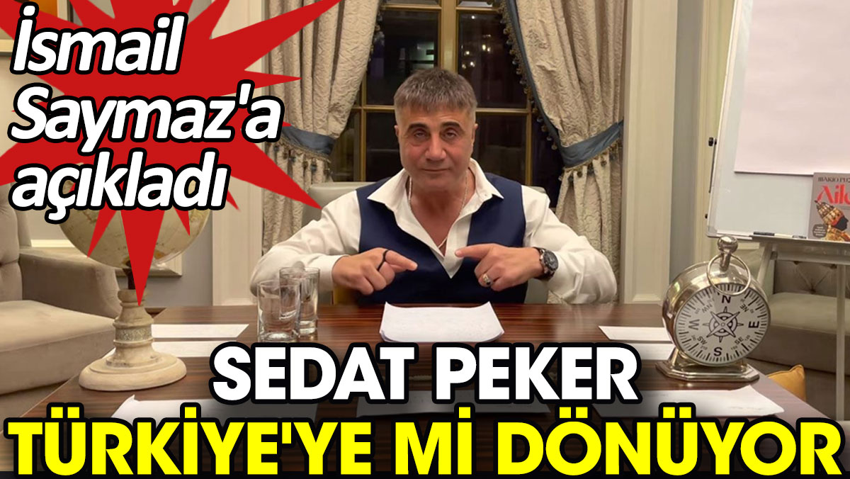 Sedat Peker Türkiye'ye mi dönüyor? İsmail Saymaz'a açıkladı