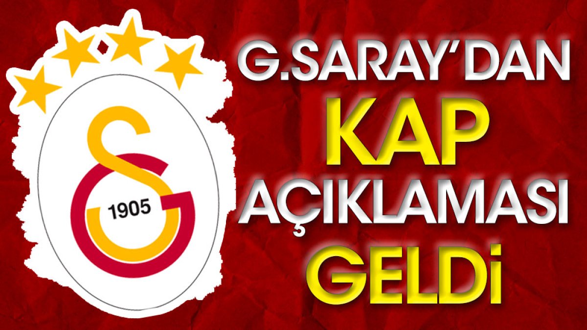 Galatasaray'dan KAP açıklaması. Dev anlaşmayı duyurdular