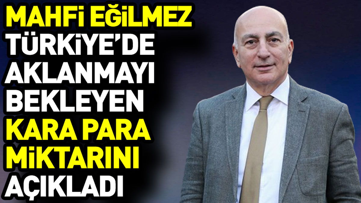 Mahfi Eğilmez Türkiye’de aklanmayı bekleyen kara para miktarını açıkladı