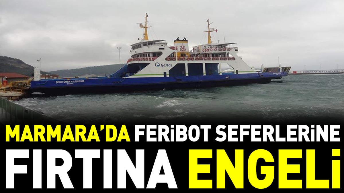 Marmara’da feribot seferlerine fırtına engeli