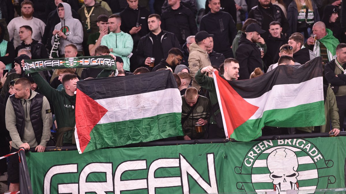 Celtic taraftarı Filistin'e destekten geri adım atmıyor