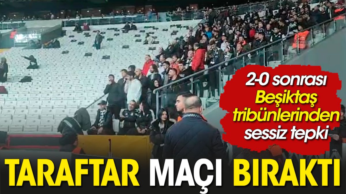 Beşiktaş tribünlerinde kimse maçla ilgilenmiyor