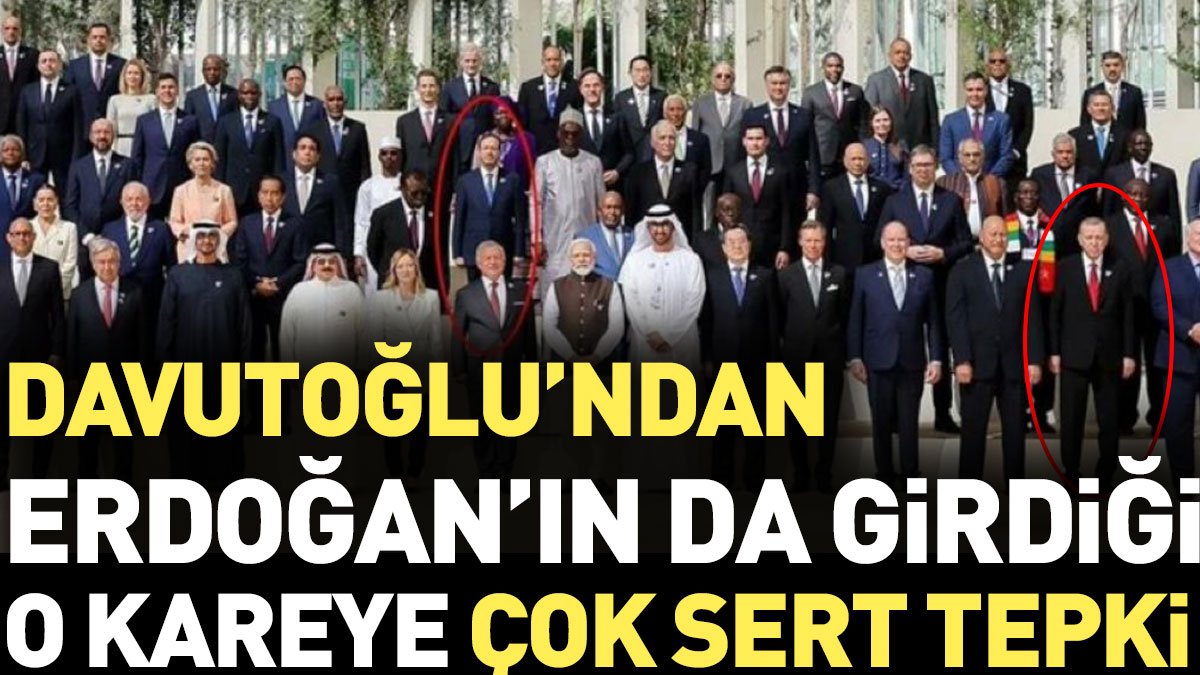 Davutoğlu'ndan Erdoğan'ın da girdiği o kareye çok sert tepki. 'Hiç mi utanmıyorsunuz'