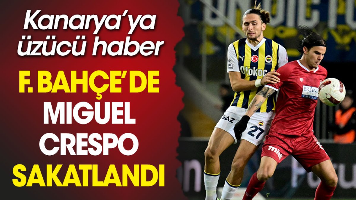 Fenerbahçe'de Crespo şoku! Maça devam edemedi