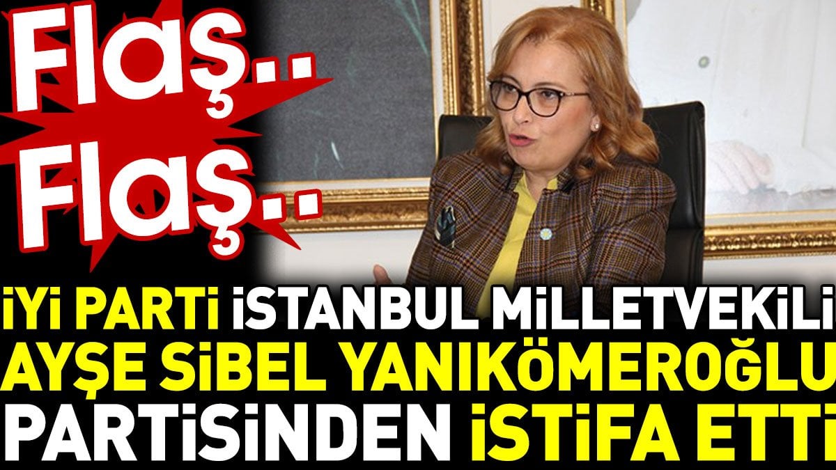 İYİ Parti İstanbul Milletvekili Ayşe Sibel Yanıkömeroğlu istifa etti