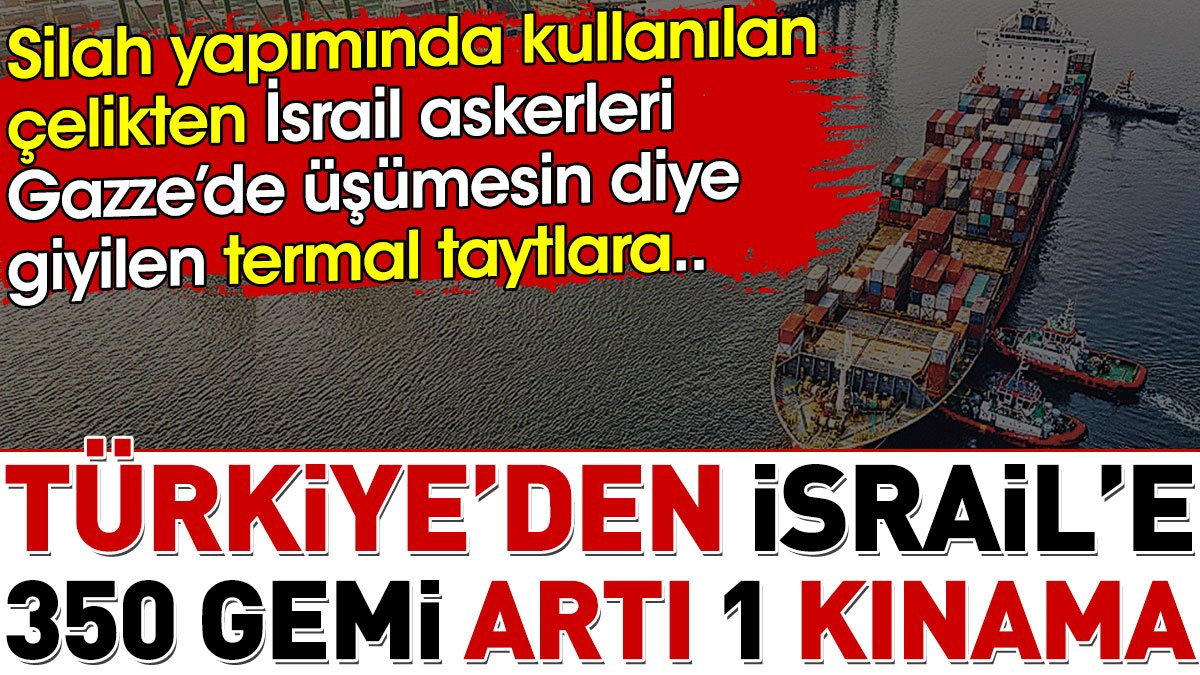 Türkiye'den İsrail'e 350 gemi artı 1 kınama