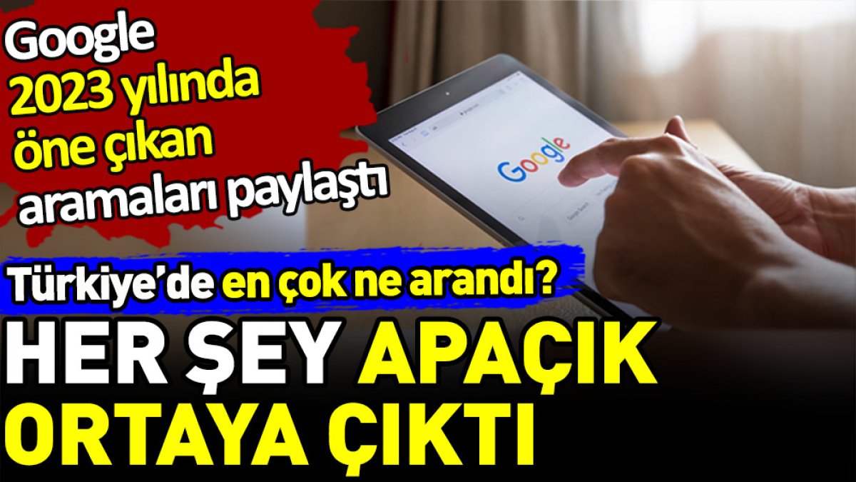 Google Türkiye’de en çok aranılanları açıkladı. Her şey apaçık ortaya çıktı