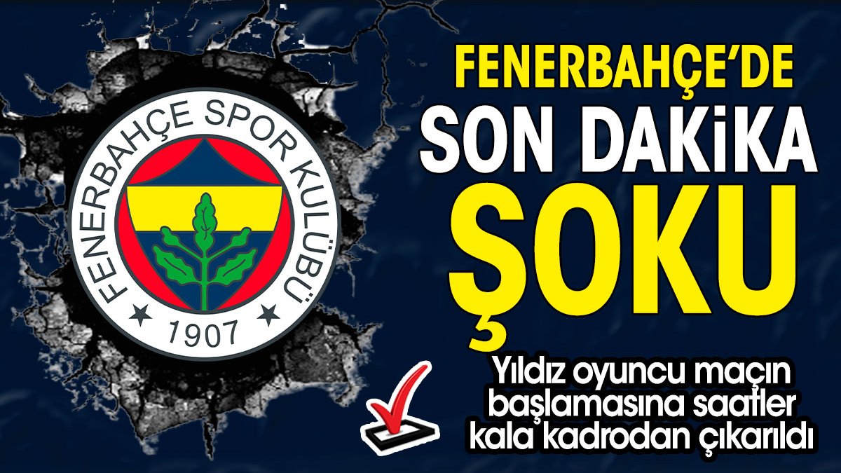 Fenerbahçe'de son dakika sakatlığı. Kulüp açıkladı