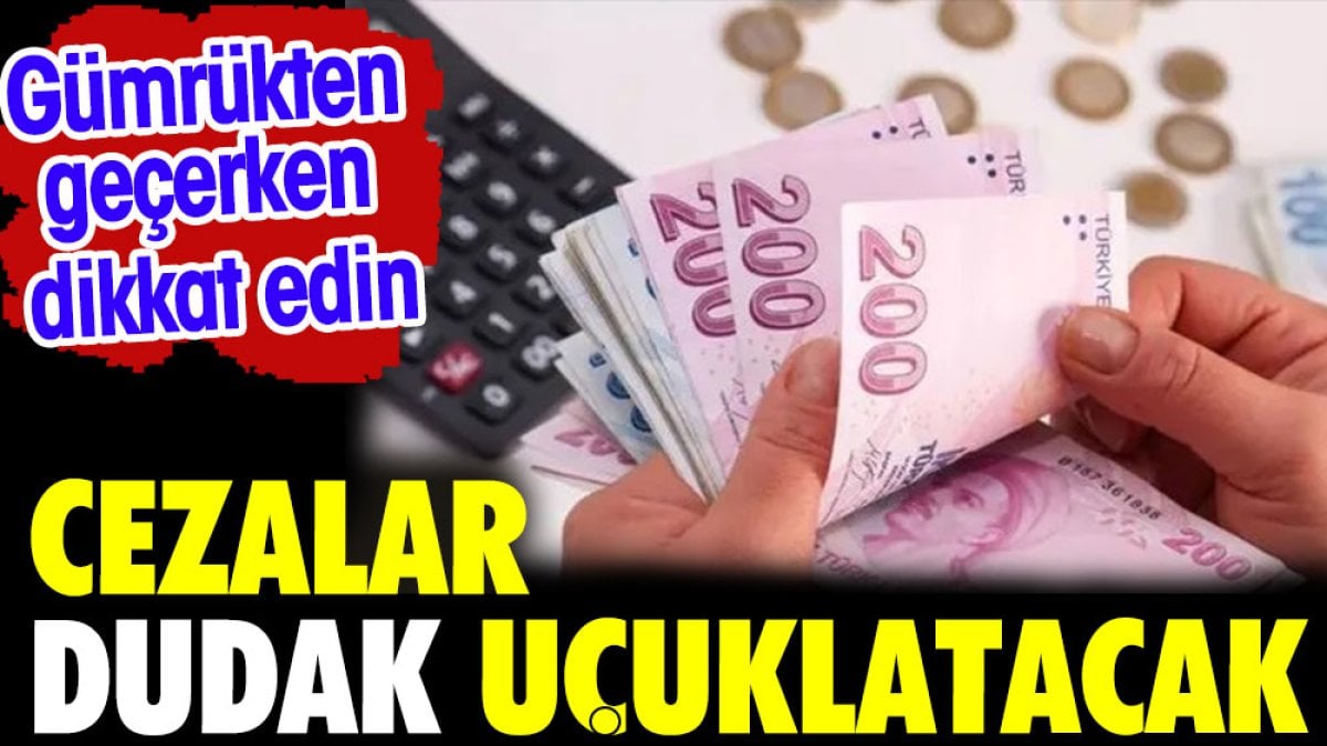 Cezalar dudak uçuklatacak. Gümrükten geçerken çok daha dikkatli olun