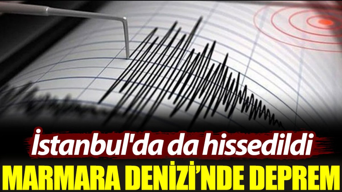 Marmara Denizi'nde deprem: İstanbul'da da hissedildi