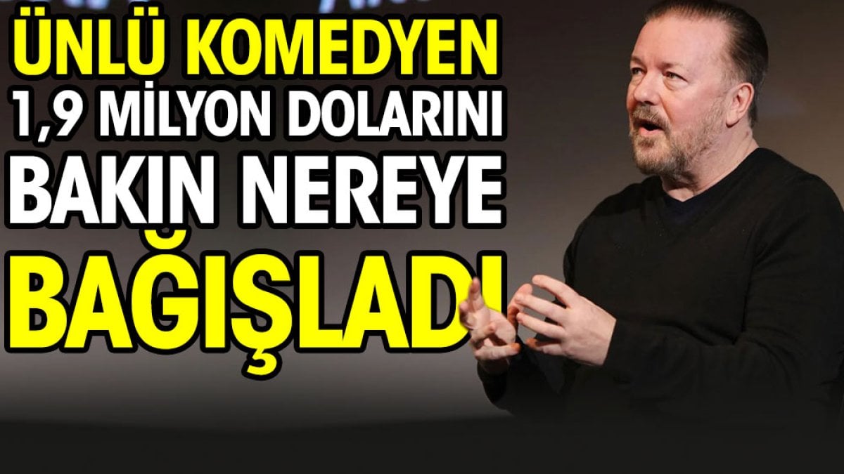 Ünlü komedyen Ricky Gervais'ten 1,9 milyon dolarlık bağışı rekoru! Hayvanlara bir de tavsiye verdi