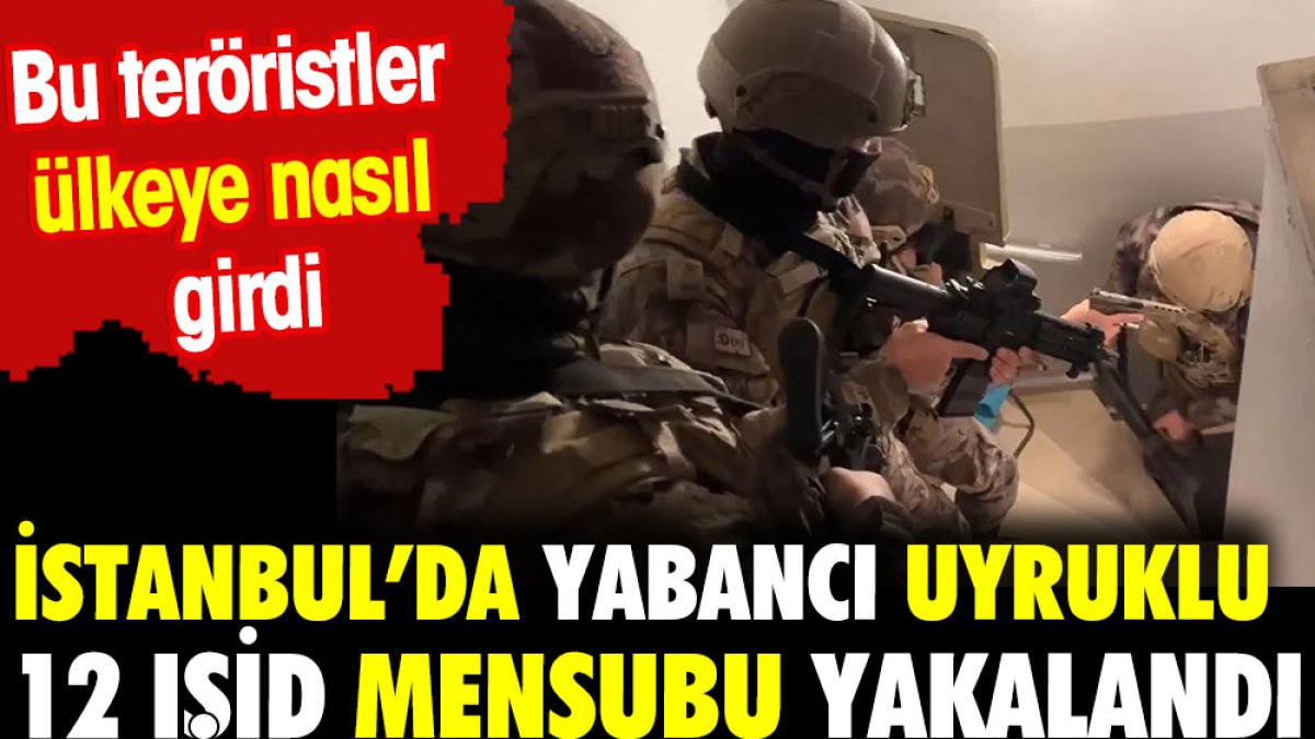 İstanbul'da yabancı uyruklu 12 IŞİD mensubu yakalandı. Bu teröristler ülkeye nasıl girdi