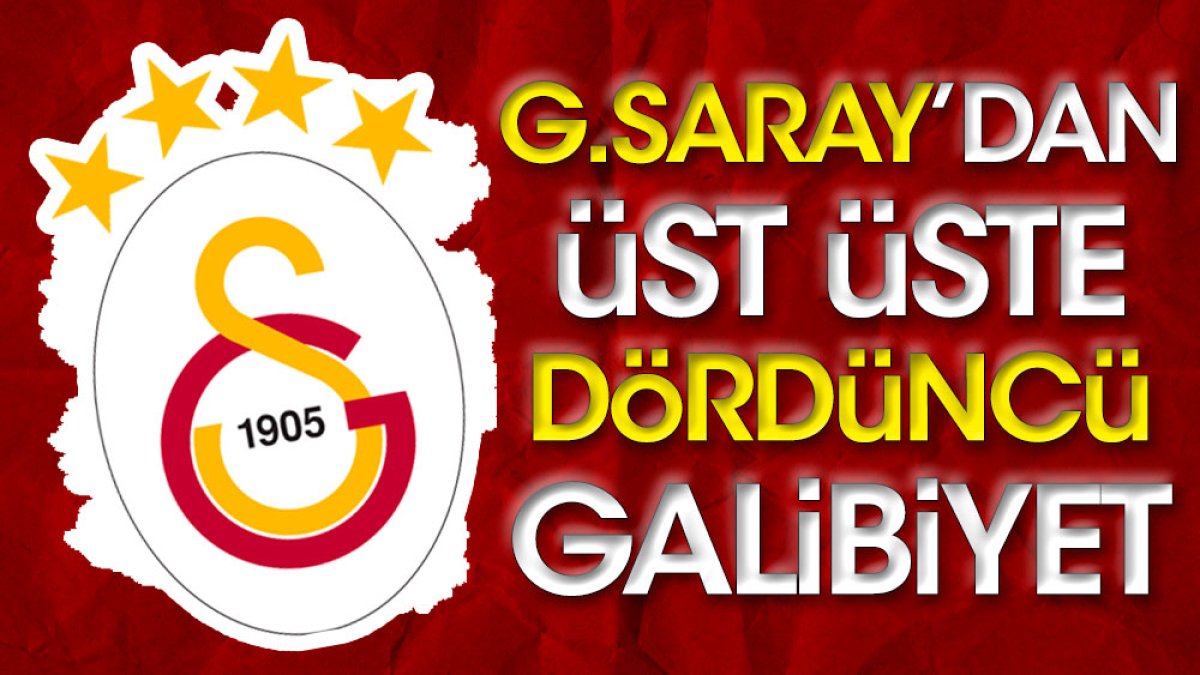Galatasaray'dan üst üste 4. galibiyet
