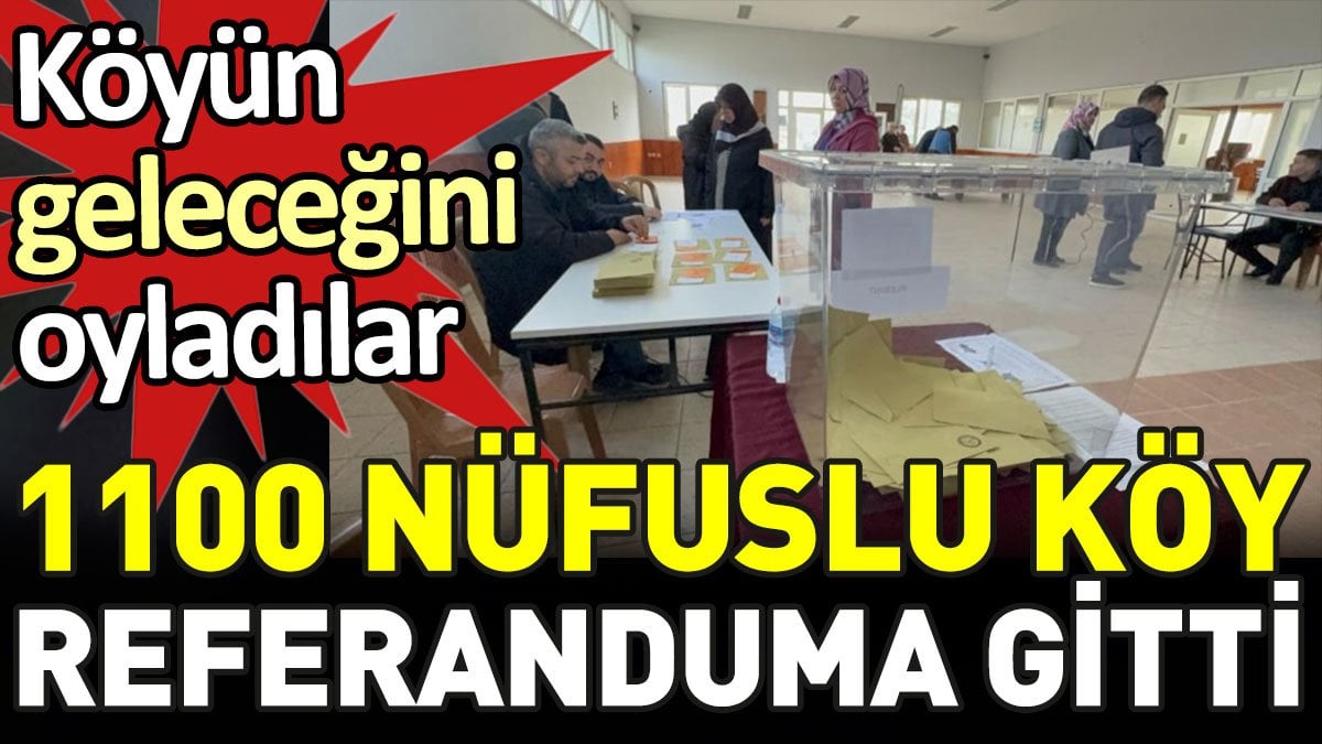 1100 nüfuslu köy referanduma gitti. Köyün geleceğini oyladılar