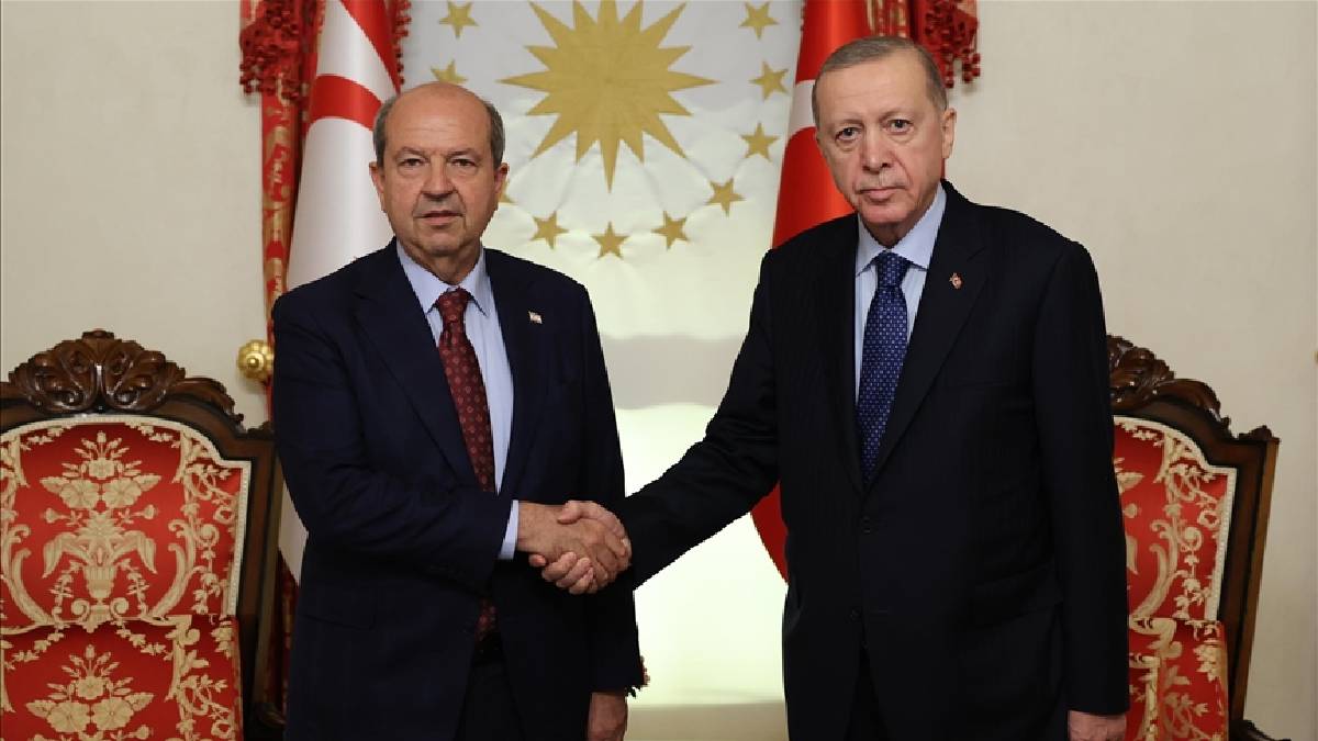Cumhurbaşkanı Erdoğan, KKTC'li mevkidaşı Tatar ile bir araya geldi