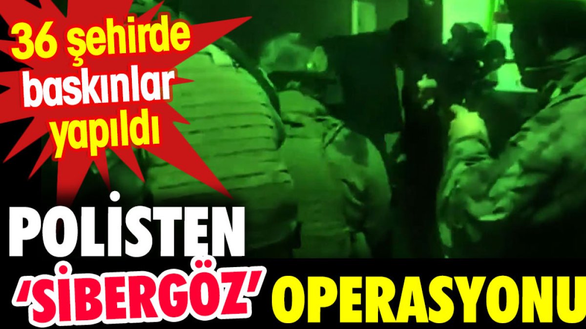 Polisten 'Sibergöz' operasyonu. 36 şehirde baskınlar düzenlendi