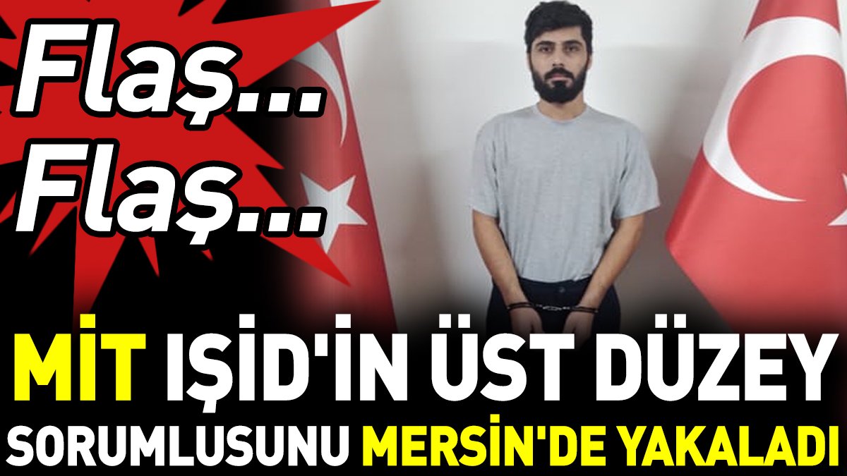 Son dakika... MİT IŞİD'in üst düzey sorumlusunu Mersin'de yakaladı