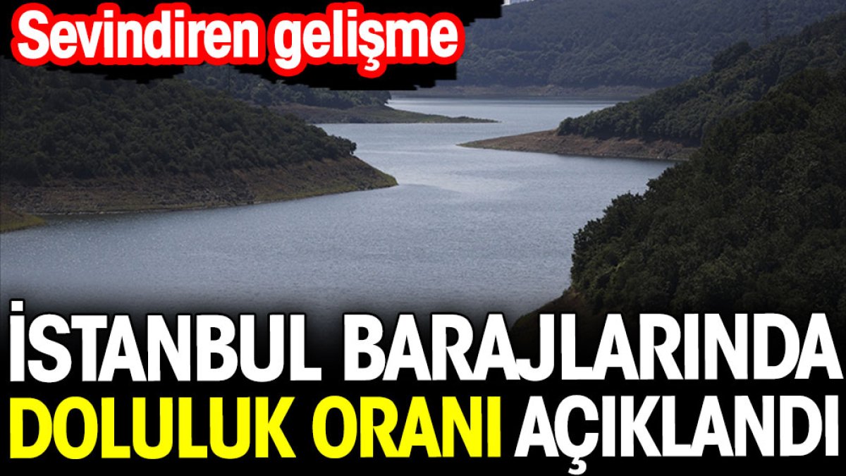 İstanbul'un barajlarında son durum ortaya çıktı! Yüzleri güldüren gelişme