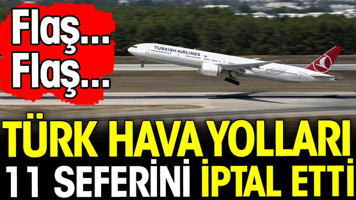 Türk Hava Yolları 11 seferini iptal etti