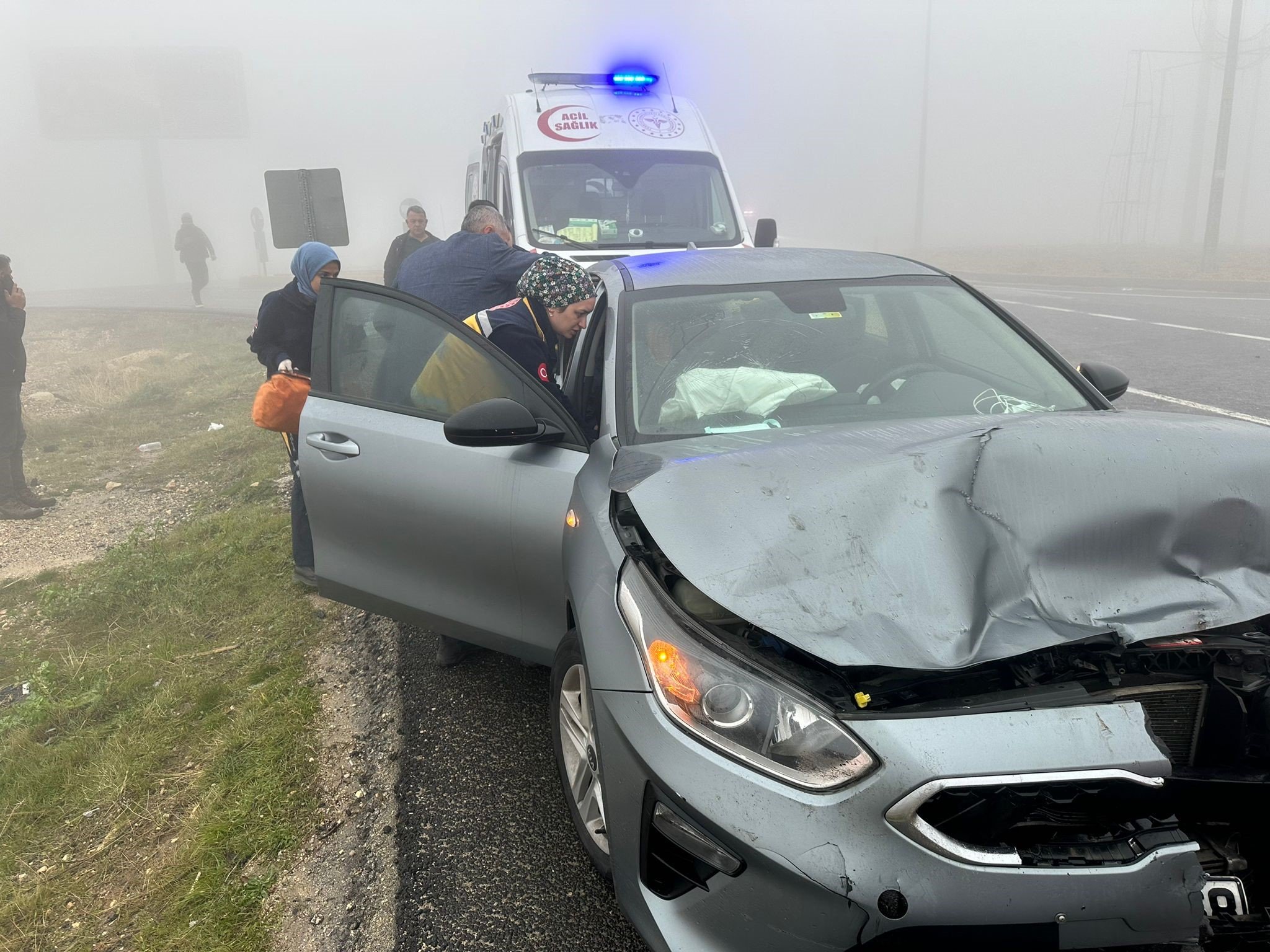 Mardin’de zincirleme trafik kazası. 3 yaralı