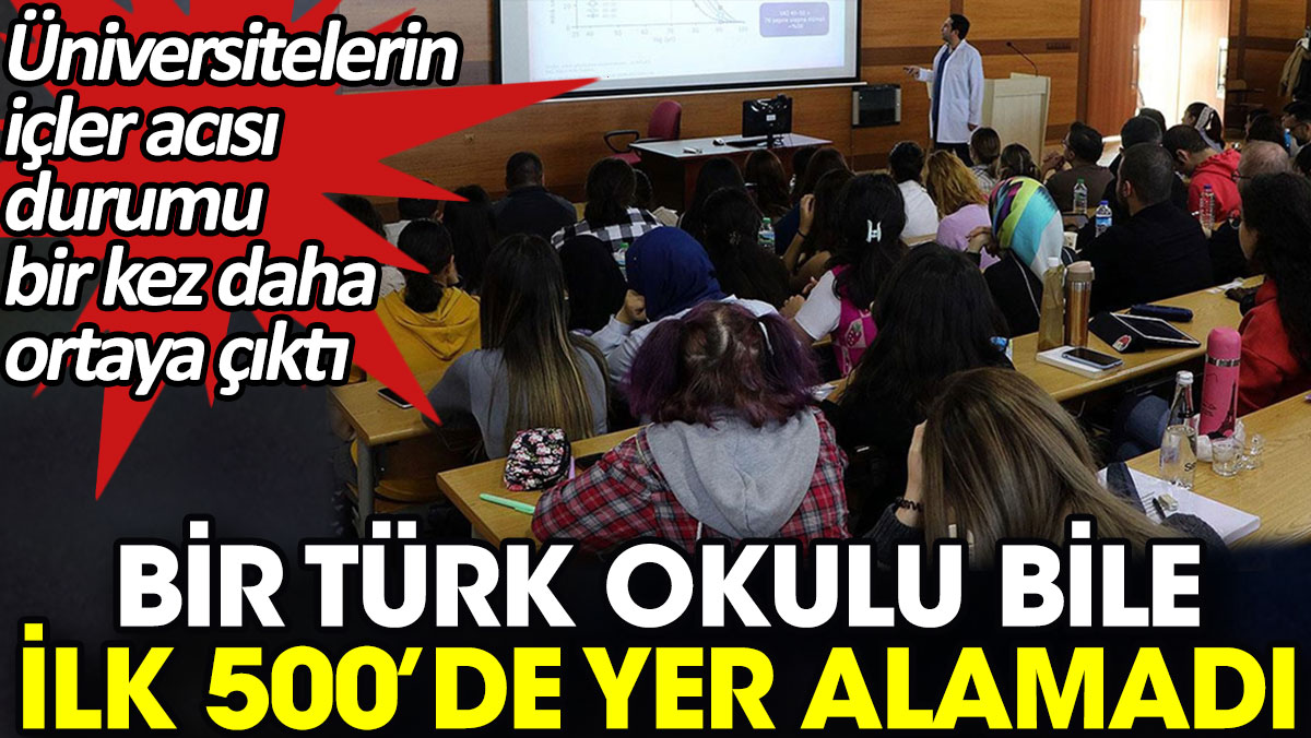 Bir Türk okulu bile en iyi 500 üniversite listesine giremedi. Türk üniversitelerinin durumu bir kez daha ortaya çıktı