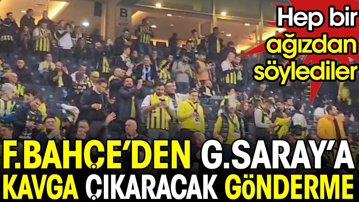 Fenerbahçe'den Galatasaray'a kavga çıkaracak gönderme