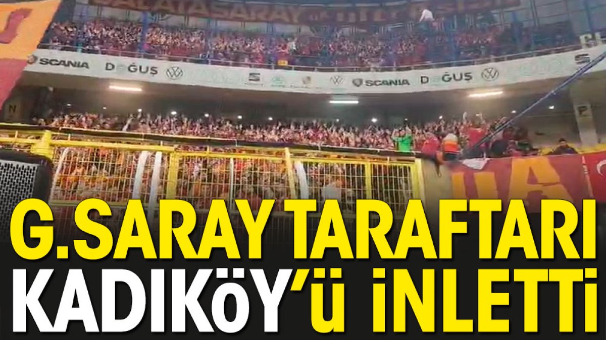 Galatasaray taraftarı Fenerbahçe tribünlerini bastırdı. Bir anda meşhur tezahürat Kadıköy'de yankılandı