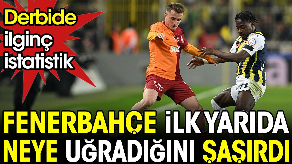 Fenerbahçe ilk yarıda neye uğradığını şaşırdı. Derbide ilginç istatistik