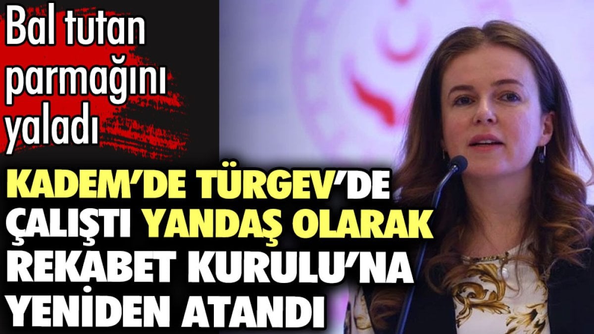 Bal tutan parmağını yaladı. KADEM’de TÜRGEV’de çalıştı yandaş olarak Rekabet Kurulu’na yeniden atandı