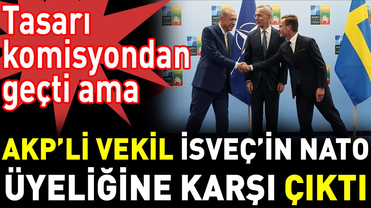 AKP'li vekilden İsveç'in NATO üyeliğine itiraz