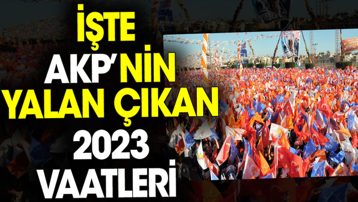 AKP’nin yalan çıkan 2023 vaatleri ortaya çıktı