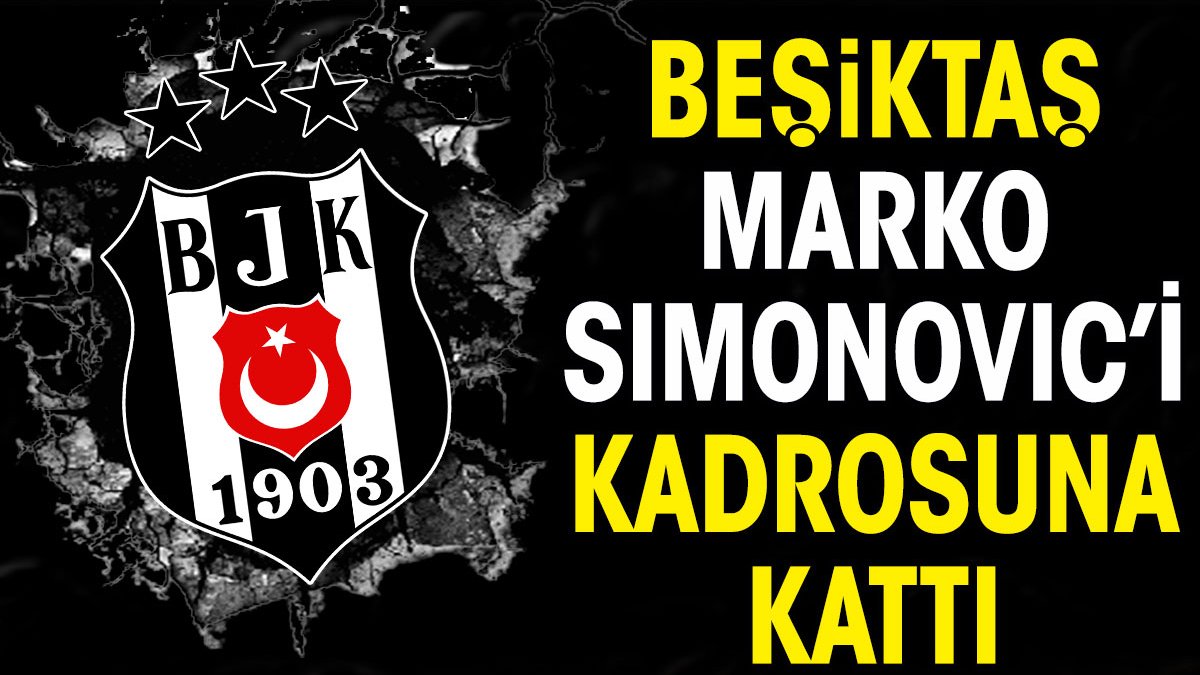 Beşiktaş Marko Simonovic'i kadrosuna kattı