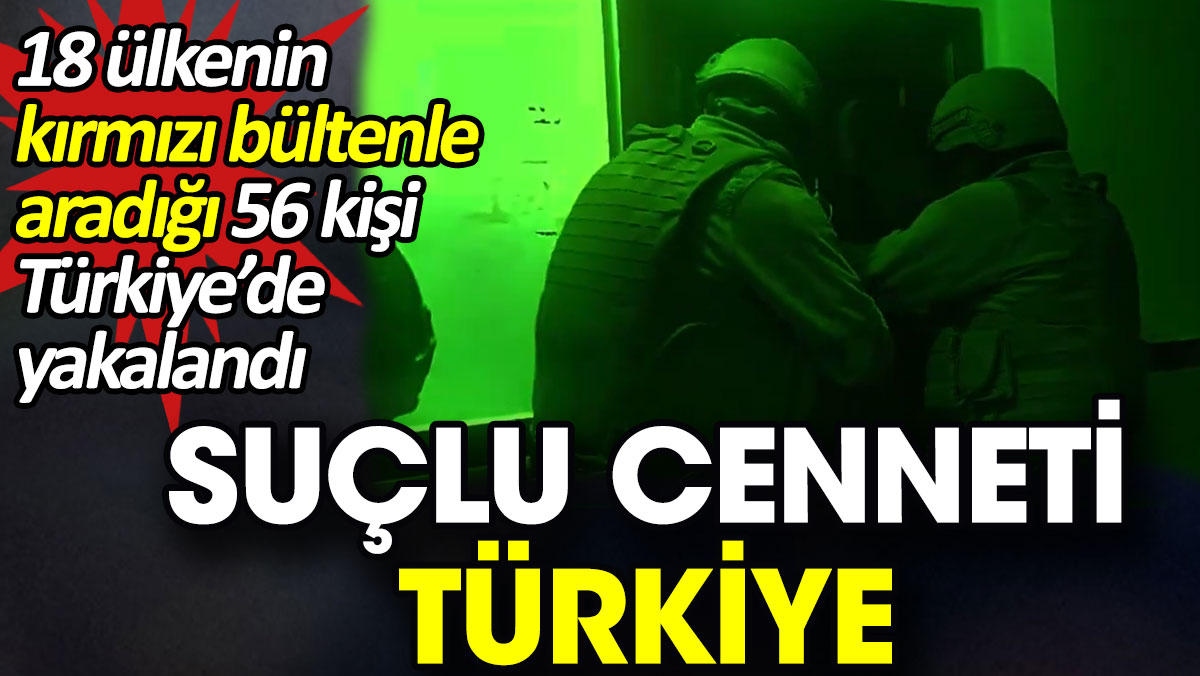 18 ülkenin kırmızı bültenle aradığı 56 kişi Türkiye'de yakalandı