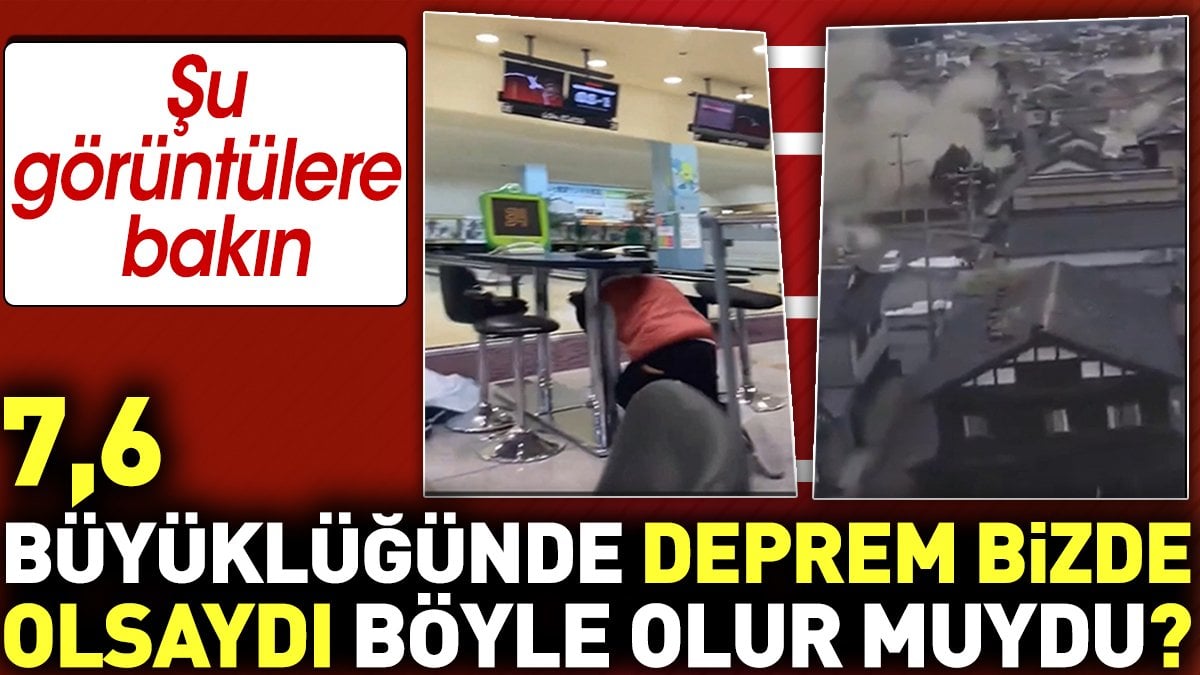 7.6 büyüklüğünde deprem bizde olsaydı böyle olur muydu? Şu görüntülere bakın