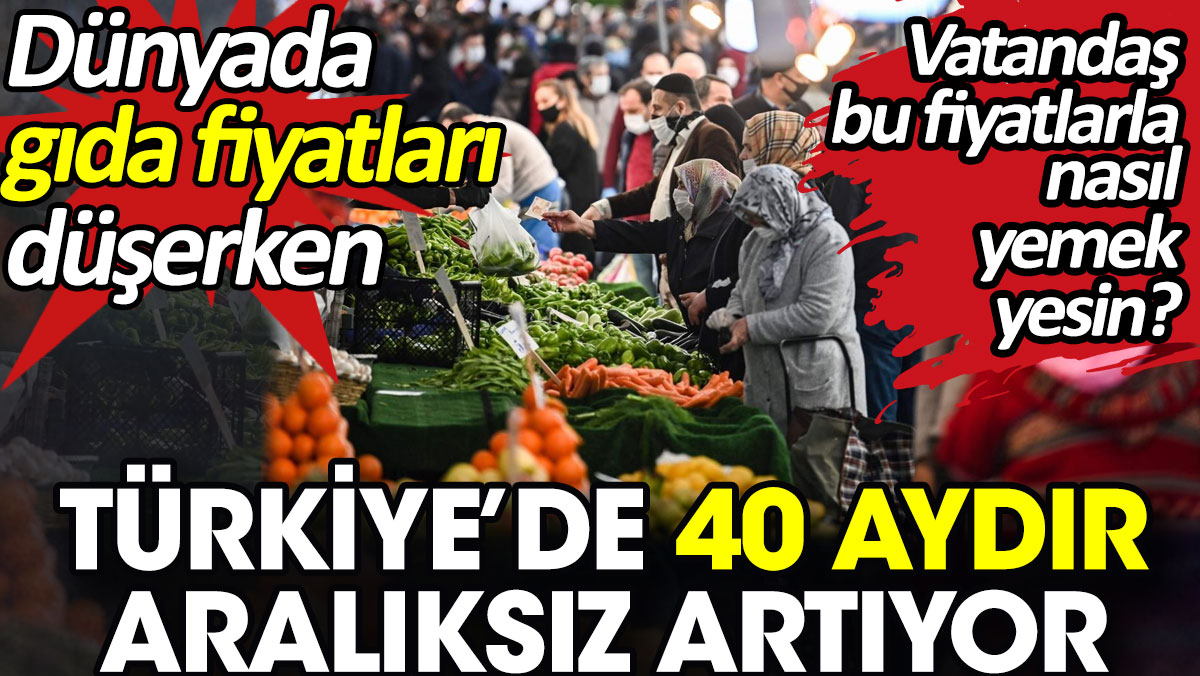 Dünyada gıda fiyatları düşerken Türkiye’de 40 aydır aralıksız artıyor