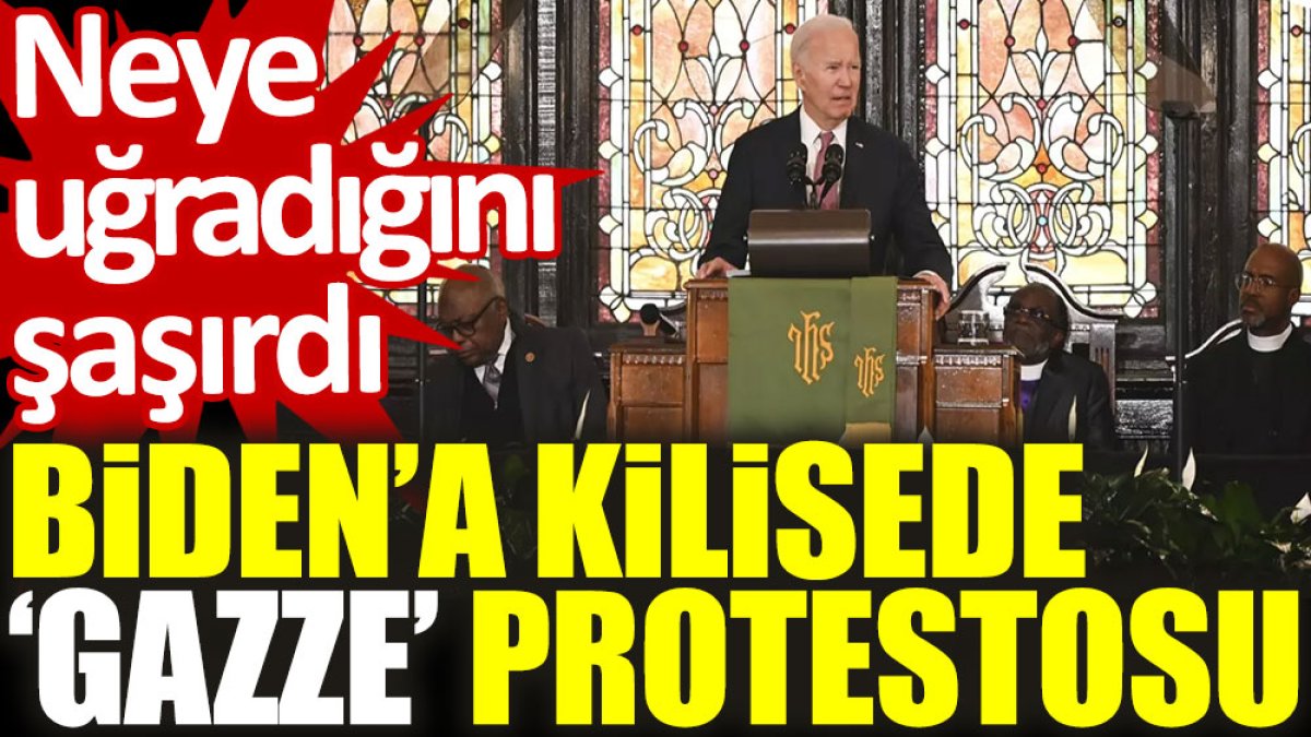 Biden’a kilisede Gazze protestosu. Neye uğradığını şaşırdı