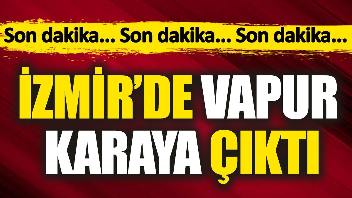 Son Dakika... İzmir'de vapur karaya çıktı