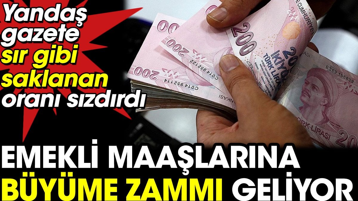 Emekli maaşına büyüme zammı geliyor. Muhtemelen yalan çıkacak ama yandaş gazete oranı sızdırdı