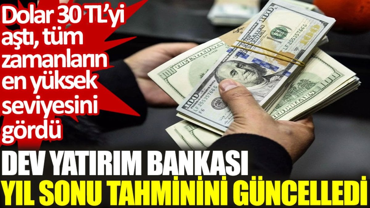 JP Morgan yıl sonu dolar/TL tahminini 36 seviyesine yükseltti