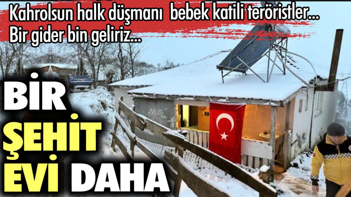 Bir şehit evi daha. Kahrolsun halk düşmanı bebek katili teröristler... Bir gider bin geliriz