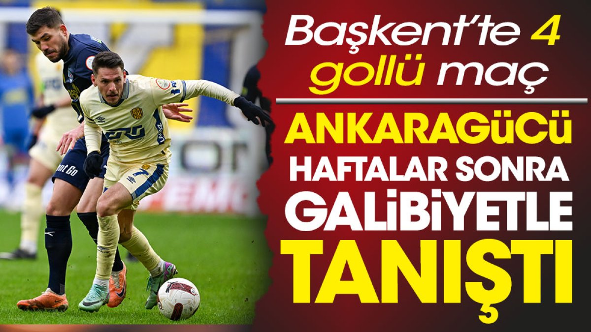 Ankara'da 4 gollü maç. Ankaragücü Kasımpaşa'yı yıktı, hasreti bitirdi