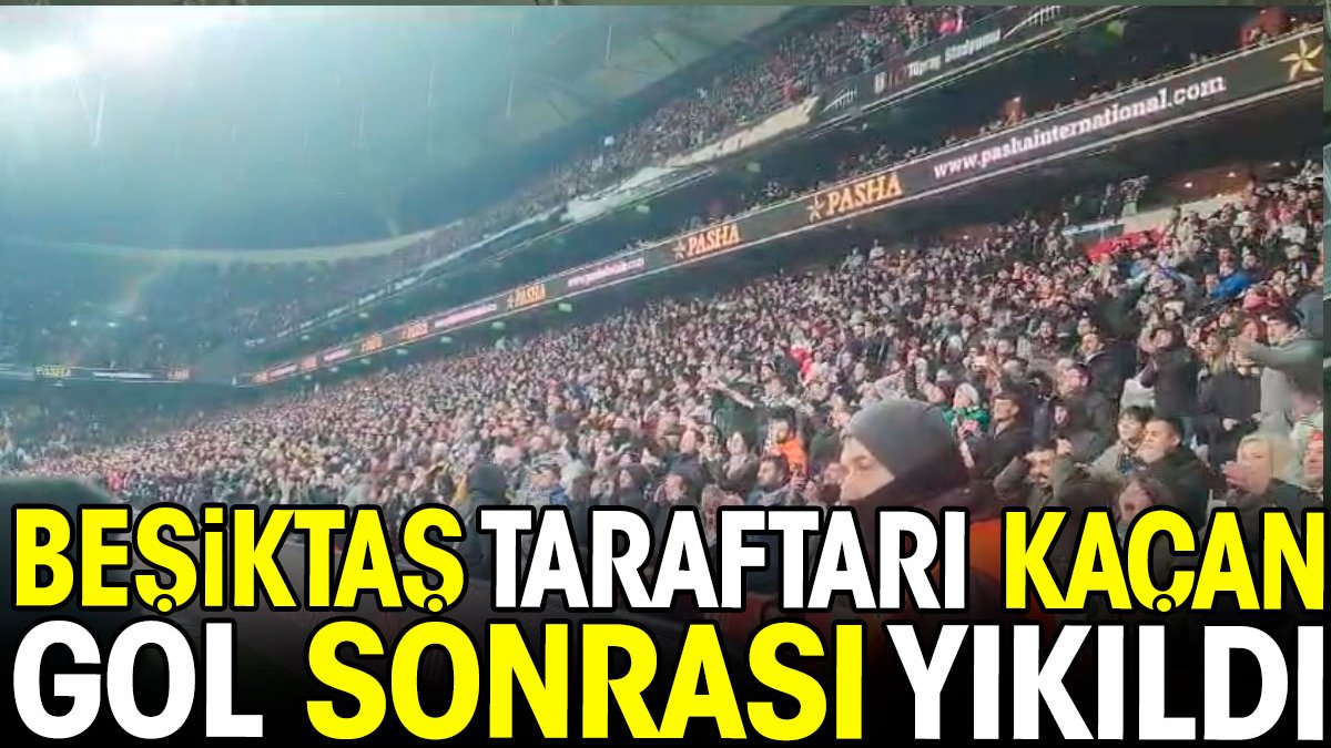 Beşiktaş taraftarı kaçan gol sonrası yıkıldı