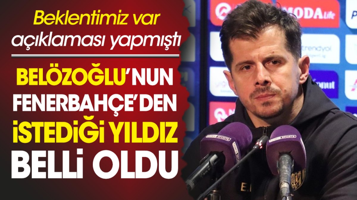 Emre Belözoğlu'nun Fenerbahçe'den Ankaragücü'ne istediği yıldız belli oldu