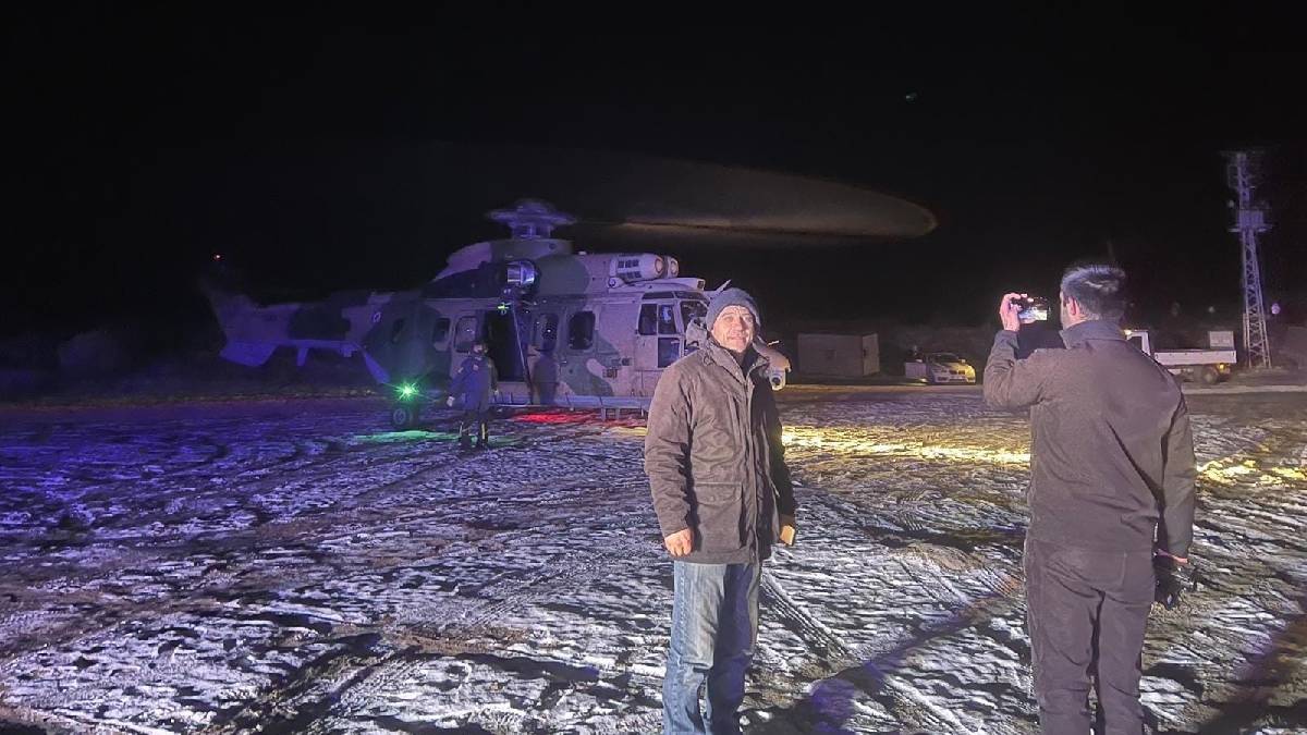 Hasan Dağı'nda helikopterli kurtarma
