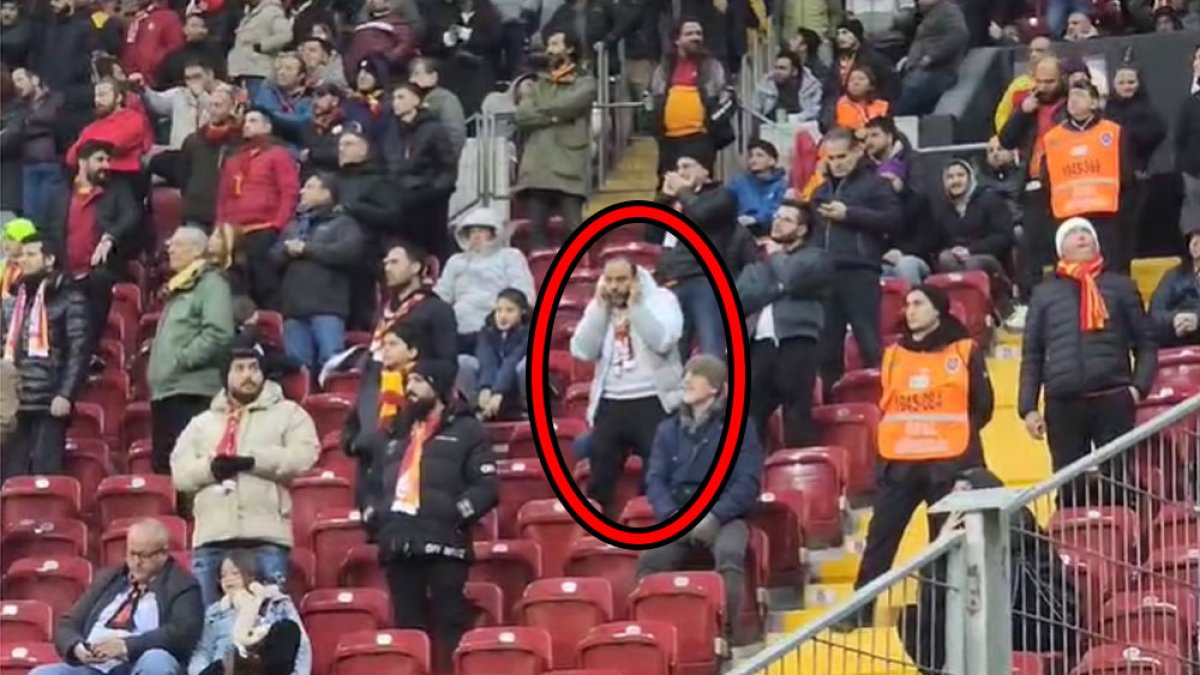 Galatasaray'ın golünden hemen önce taraftar kendinden geçti